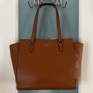 Kate Spade New York Pebbled Leather Tote – Brown